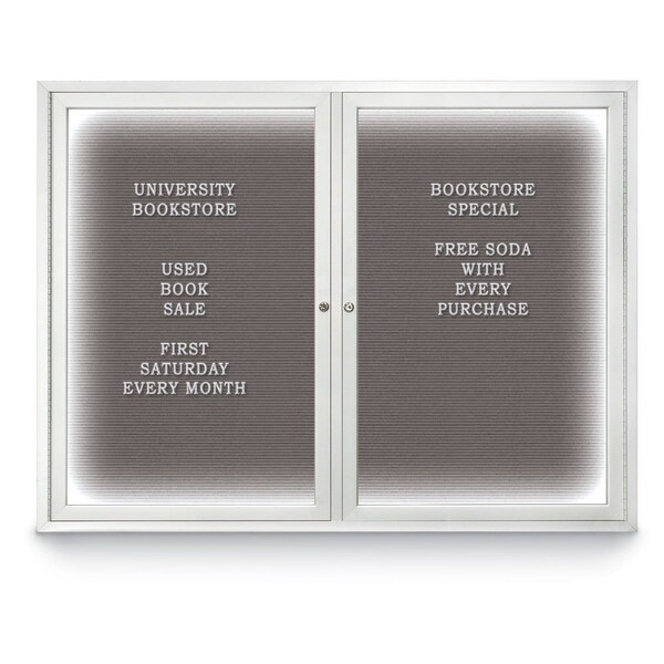 Indoor Enclosed Combo Board, 42"x32", Black Frame/Burgundy & Black